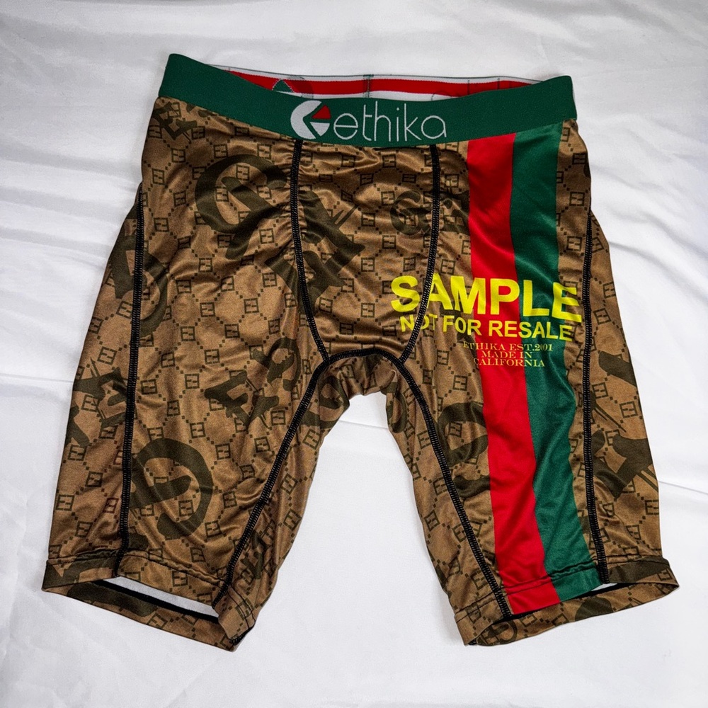 Ethika Brown Graphic Print Shorts